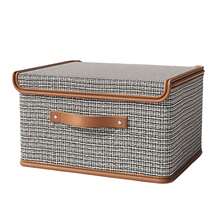 1pc Clothing & Blanket Storage Box, Space Saving Wardrobe Organizer Basket, Suitable For Outdoor Moving, Carry-On Luggage Packing - Brown - View 18