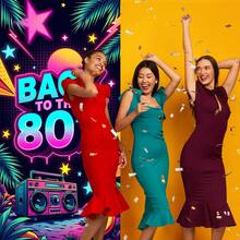 2D门旗 1件装 2D布艺门帘 - 80年代风格霓虹立体墙饰，复古设计 - 适用于一般节日、花园装饰，混色，DIENALLS品牌，主题场合