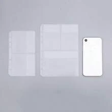 5 buc/pachet, pungi cu fermoar cu compartiment dublu, A5 și A6, cu huse, organizator de documente - clar - Vizualizare 9