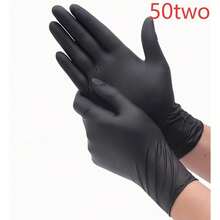 2/20/50/100pcs Nitrile Gloves, Durable Household Cleaning Gloves, Waterproof Gloves, Suitable For Kitchen Cleaning, Tattooing, Hair Dyeing, Pet Care, Salons, Cleaning Supplies, Home Tools (No Packaging Box) - Black - View 9