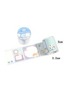 1pc Writable Die-Cut Washi Tape, Soft & Fluffy Memo Series, Cute Marking Sticker Tape For Journaling - Multicolor - View 10