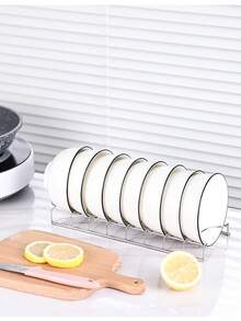 Rak Penyimpanan Mangkuk & Piring Stainless Steel, Baki Peralatan Makan, Pengatur Tutup Panci, Rak Pengering Meja, Rak Penyimpanan Dapur untuk Mangkuk & Piring - perak - View 10