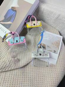 Mini Transparent Coin Purse Lipstick Bag Headphone Bag Bag Pendant Car Key Bag Pink White Yellow Light Gray Beige Light Pink Small Bags Girls' Gifts Christmas Gifts Daily Travel Wear For Women Money Wallet Mini Wallet Purse Wallet Small Wallet Coin Wallet - Multicolor - View 5