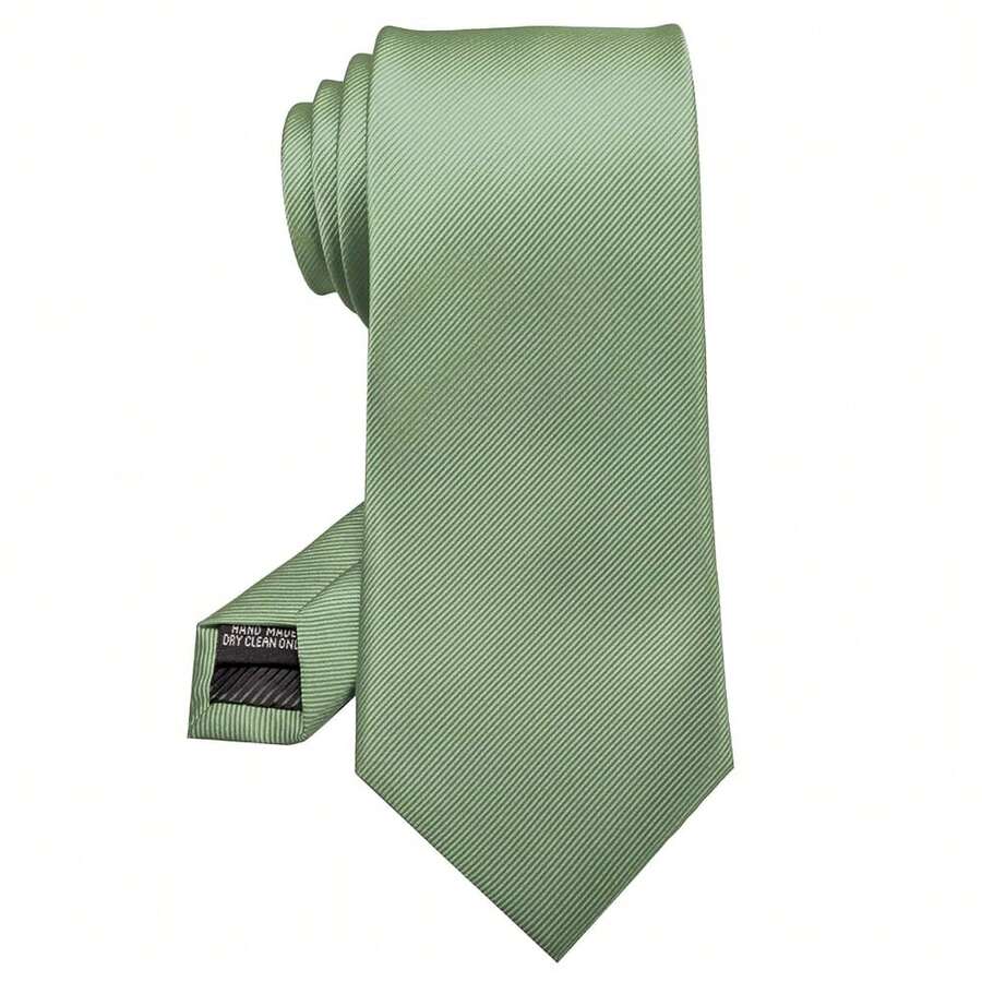 RBOCOTT Solid Color Tie Formal Necktie For Men,SageGreen2 - SageGreen2 - View 1