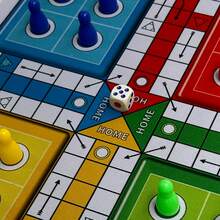 LUDO Board Game With Numbered Pieces And Dice - Classic Strategy Tabletop Game Suitable For Family Game Nights, Parties And Travel - Multipurpose Board Can Be Used For Pieces - 2-4 Player Competitive Game - Multicolor - View 5