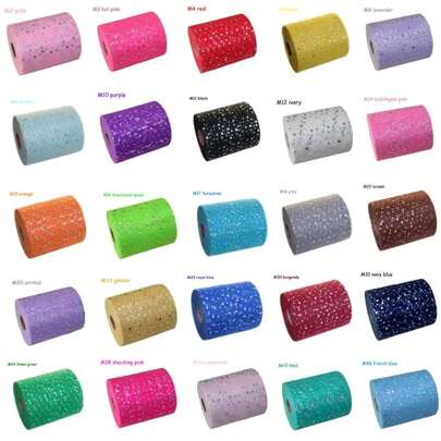 Rollo de tul de 6 pulgadas, 100 yardas, carrete de tul con lentejuelas, tela de 15cm, material tutú, decoración para fiesta de boda ZLJR