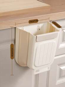 1个可折叠悬挂式垃圾桶，适用于厨房橱柜门，可悬挂于墙上，用作厨房垃圾桶、壁挂式食物垃圾桶、垃圾袋架，也适用于浴室、厨房橱柜、书桌抽屉、卧室等场所。多功能浴室垃圾桶，橱柜悬挂式垃圾收纳，无需弯腰，也可用于汽车垃圾整理，适用于厨房和家庭。