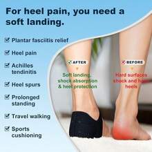 Adjustable Heel Cups For Heel Pain Relief, Heel Spur Relief Products, Provide Supportive And Cushioning Gel Heel Pads Cushion For Plantar Fasciitis Relief Achilles Tendonitis - 清除 - 查看 4