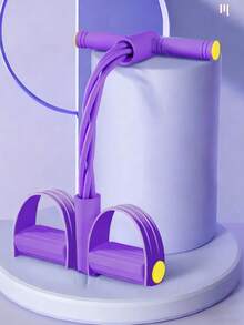 Yoga Pedal Puller Resistance Band With Handles Elastic Pull Rope Multi-Function Tension Rope Band Suitable For Home Exercise Yoga Enthusiasts For Multiple Body Parts Improve Body Flexibility For Abdomen Waist Arm Leg Stretching Slimming Training Yoga Accessories - Multicolor - View 5