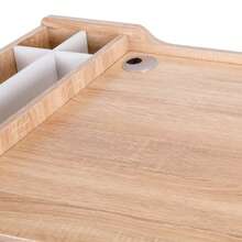 HOMCOM Desk With Storage Compartments, Computer Desk, Multi-Purpose Office Desk With Drawer, Large Tabletop - Apricot - View 7