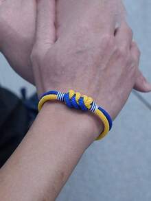 1Pc Men's Bracelet Interlocking Loop With Magnetic Clasp Rope Wrap Bracelet For Men Casual Jewelry