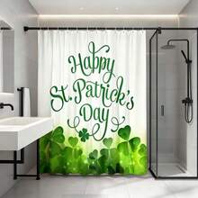1 Piece St. Patrick's Day Elegant Decor Backdrop, Green Cursive Lettering & Clover Pattern Design, Home Wall Decoration, Accessory For Holiday Elegant Style Lovers, Festive Delicate Style Decorative Backdrop, Household Decorative Supplies, Durable Material