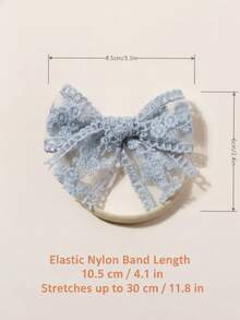 4个/套婴儿发带，超可爱针织蝴蝶结设计，拍照完美，理想的情人节礼物