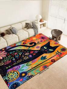 Thảm họa tiết mèo, quà tặng trang trí cho người yêu mèo, thảm dễ thương sáng tạo, thảm trang trí nhà đa năng, phù hợp cho phòng khách, phòng ngủ, hành lang, nhà bếp, phòng tắm, phòng chơi game, phòng học, tủ quần áo, phòng trẻ em, không gian ngoài trời, phong cách tối giản Bắc Âu, vật dụng trang trí nhà cửa thiết yếu. - Nhiều màu - Xem 5