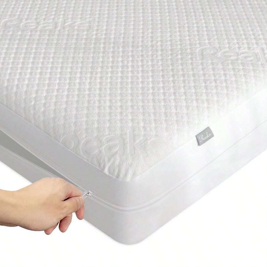 Size Bamboo Mattress Protector With Zipper 100 Waterproof Zippered Mattress Cover Soft Amp Cooling Noiseless Bed Mattress Covers Top Removable Mattress Encasement 1012 Deep