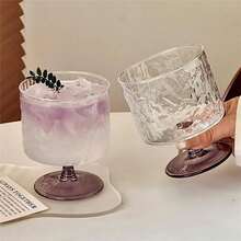 1件装高级紫色高脚杯，香槟杯，鸡尾酒杯，饮料杯，优雅饮具 - 紫色 - 查看 2