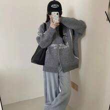 Women Sports Sweaters - 灰色 - 查看 4