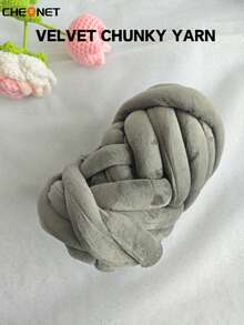 1pc Velvet Chunky Yarn, Suitable For Weaving Blankets, Handmade DIY Crochet Rugs, Pet Beds, Cushions, Pillows, Extremely Soft Jumbo Yarn