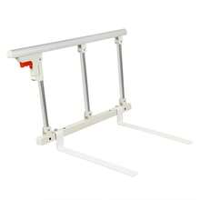 Aohuada 3-Section Bed Rail, Silver Adjustable Bed Handrail For Elderly & Seniors - Easy To Clean Smooth Surface Safety Rail, Bed Assist Handle For Getting In/Out Of Bed, Fall Prevention Mobility Aid - Silver+White - 查看 9