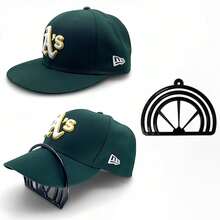 1pc No-Steam Baseball Cap Shaper - Adjustable High-Quality Plastic Bending Band (Black)