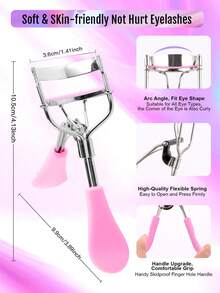 Trusă de 8 instrumente pentru gene roz: Ondulator de gene, Pensetă, Pieptene pentru sprâncene, Perie de gene cu un singur cap, Pieptene pentru gene cu dinți de oțel, Extensor de gene (Pentru extinderea și modelarea genelor). Instrumente accesorii pentru gene, Instrumente DIY pentru gene pentru începători, Set de instrumente pentru machiajul ochilor. Ondulator de gene, Trusă de instrumente pentru gene, Pensulă pentru ochi, Pensulă pentru sprâncene, Pensulă pentru sprâncene unghiulară, Perie pentru gene, Perie pentru sprâncene, Ondulator de gene. - Multicolor - Vizualizare 3