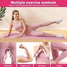 Sleek Inner Thigh Trainer & Pelvic Floor Strengthening Device - Chic Home Workout Equipment For Modern Women. Transform Your Leg And Hip Routine With This Comfortable Non-Slip Exerciser. Ideal For Daily Toning, Postnatal Recovery, And Pelvic Health. A Stylish And Practical Addition To Your Home Fitness Collection For A Healthier, Stronger You (1PC) - 藕粉色 - 查看 5