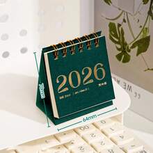 1pc 2026 New Minimalist Creative Desktop Mini Calendar, Triangular Base For Stable Placement, Thick Cardboard Inner Pages, Smooth Flipping Metal Coil Binding, Includes Countdown Memo, Monthly & Annual Calendar, Office Decor, Gift, Prize, Stationery, School Supplies (Random Print) - Multicolor - View 14