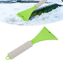 Premium Car Windshield Snow Scraper - Ergonomic EVA Foam Handle For Effortless Winter Ice Removal - Durable PP Construction - Green