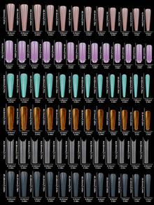 YOKEFELLOW 60/75/302片装彩色双头美甲模具，适用于延长胶，12/15种尺寸，棺材形、杏仁形、水蓝色、椭圆形、俄罗斯杏仁形，适用于DIY美甲延长，美甲用品，适合在家美甲沙龙进行美甲设计。 - 彩色 - 查看 10