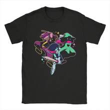 Game Kris Ralsei Susie Men's T Shirts Casual Tee Shirt Short Sleeve Crewneck T-Shirts 100% Cotton Classic Tops - 黑色 - 查看 1