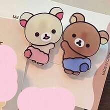 1pcs Hair Clips For Kawaii Relax Bear Hairpin Women Bangs Fashion Headwear Hairs Ornaments - 1pcs-F - 查看 9