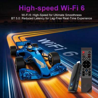 A Android TV STICK RK3518 Chip Cotex A53 CPU Mail 450 MP2 GPU 4G / 5G Wifi HDR + 8K AVE System Android 14 Memory 64G Support Multiple Language Suitable For Daily Family Life