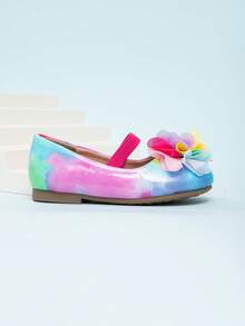 2026春季新款彩色碎花女童可爱百搭圆头平底鞋 - 彩色 - 查看 5