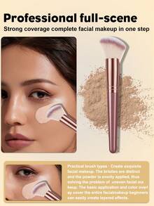 Eid Festival 44pcs/10pcs/1pc Full Set Makeup Brush Kit, Including 20 Soft Brushes Such As Powder Brush, Blush Brush, Contour Brush, Highlighter Brush, Foundation Brush, Nose Shadow Brush, Eyeshadow Brush, Eyebrow Brush, Lip Brush And Detail Brush + 1 Travel Waterproof Makeup Bag + 5 Triangular Sponges + 5 Liquid Beauty Eggs - Pink - View 10