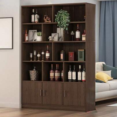 Librero Organizador y Decorativo | Madera de Roble Salvaje, Estilo Rustico-Moderno, 80*24*180 cm