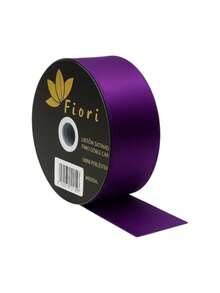 Rollo Liston Satinado De 3.8cm*45m Manualidades Liston Flor Colores A Elegir Liston Para Flor Eterna Decoracion Arreglo Manualidad 1pz - Morado - Ver 3