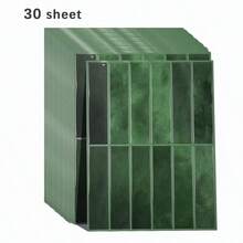 1/10/30pcs Green Self-Adhesive Wall Tiles, Heat-Resistant Peel And Stick Backsplash For Kitchen, Waterproof Bathroom Wall Tile Stickers - Green - View 7