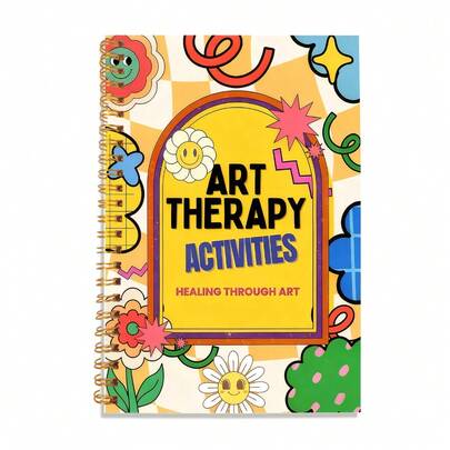 1pc 5.5x8.3inch Art Therapy Exercise Plan Book, Personal Life Planning, Aids In Emotional Expression, Helps Alleviate Emotions And Anxiety, Enhances Self-Behavior Planning, Promotes Emotional Expression And Self-Awareness, Spiral Notebook.