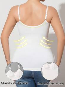 1pc Women Slim Waist Seamless White Shapewear Shaping Top - White - View 2