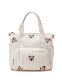 1pc Mommy Tote Bag/Diaper Bag/Hospital Bag/Maternity Bag, Organizer For Diapers, Wipes, Bottles. Suitable For Travel And Daily Use. Mother's Day Gift, New Baby Gift, Birthday Gift, New Year Gift.