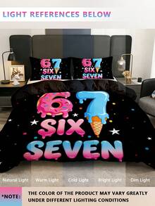 3-pack påslakanset med 6 och 7 stycken (innehåller: 1 st. dragkedja + 2 st. örngott, inlägg ingår ej), polyestertyg, mjukt och bekvämt sängkläderset, lämplig för sovrum eller studenthem (pojkar/flickor), semestercamping och resor, maskintvättbar - Multifärgad - Visa 4