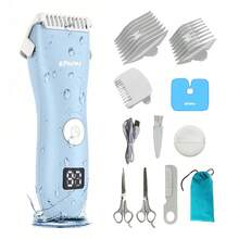 ENSSU 1 Set New Children's Hair Clipper Kit: SkinProtect Technology, Low Noise & Cordless - Washable Haircut Tools For Kids