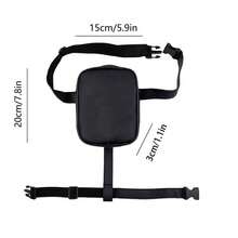 Women Fashion Leg Bag Sports Cycling Leg Bag PU Leather Portable Mini Thigh Bag For Outdoor Activity Snakeskin Pattern Thigh Bag Goth Fanny Pack Leg Purse For Cosplay Outdoor, Perfect For Music Festival Halloween Christmas Gift Q5GQ - 黑色 - 查看 4