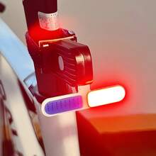 Luz trasera para bicicleta con señales, recargable por USB, control remoto inalámbrico, IPX4, impermeable, LED ultrabrillante, advertencia de, luz trasera para bicicleta para conducción nocturna - Multicolor - Ver 3