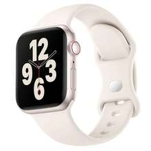 Soft Silicone Sport Band Compatible For Watch Bands Women Men, Waterproof  Strap Fits 38mm 40mm 41mm 42mm 44mm 45mm 46mm 49mm Watch Ultra 3/2/1 And Series 11/10/9/8/7/6/5/4/3/SE,42mm(Series321)/44mm/45mm/46mm/49mm,Starlight - 星光 - 查看 1