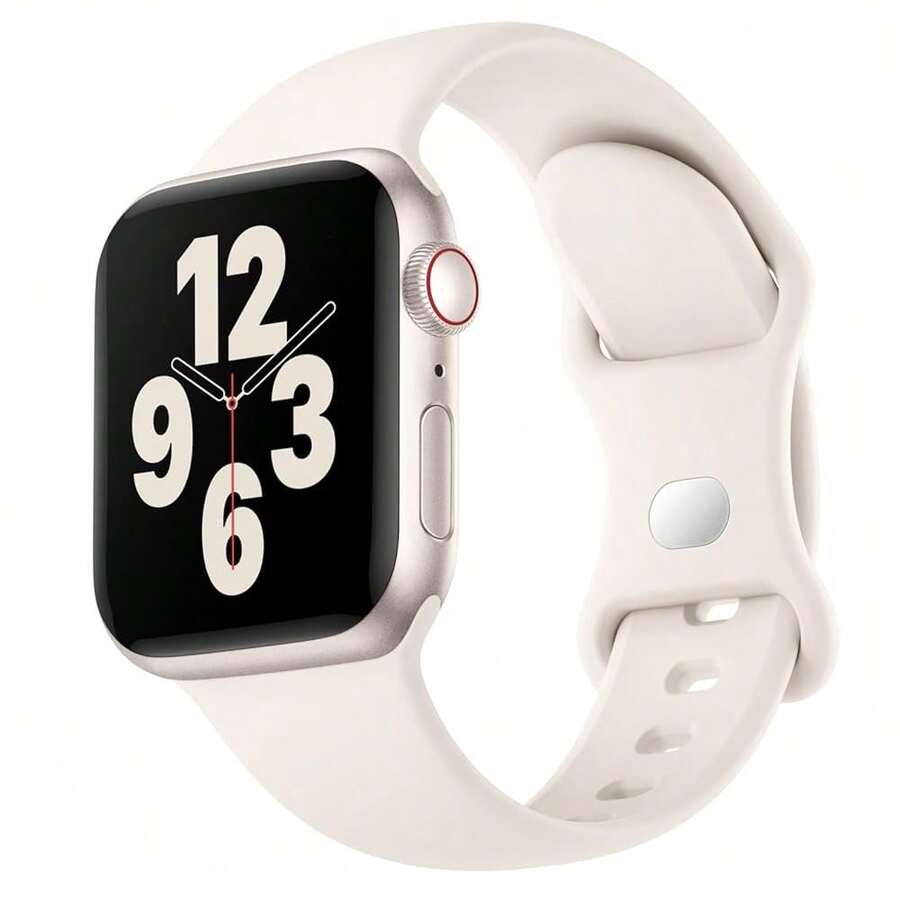 Soft Silicone Sport Band Compatible For Watch Bands Women Men, Waterproof Strap Fits 38mm 40mm 41mm 42mm 44mm 45mm 46mm 49mm Watch Ultra 3/2/1 And Series 11/10/9/8/7/6/5/4/3/SE,42mm(Series321)/44mm/45mm/46mm/49mm,Starlight - 星光 - 查看 1