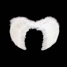 Accesorios de ropa con alas de ángel, alas de plumas - perfectas para Navidad, Halloween, fiestas, juegos de roles y otros accesorios de ropa (blanco, negro, rosa, rojo), disfraz del Día de San Valentín - Multicolor - Ver 13
