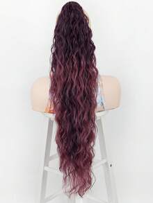 30-Inch Clip-On Ponytail Wig, Wavy And Voluminous Long Curly Wig, Synthetic Fiber High Ponytail, Cornrow Perm Ponytail,Suitable For Women's Parties,Holiday Gift,Music Festival,Party Hair Accessories, Ideal For Daily Wear, Salon Use, Cosplay, Wedding, Y2K, Lolita, JK, Suitable For Thin Hair, Beginners And All Skin Tones,New Year And Valentine's Day Gift Giving,Hair Decoration - Multicolor - View 11