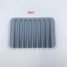 1个装批发多色硅胶皂碟，创意皂盒，皂托，沥水皂碟，硅胶皂盘，防滑皂垫，浴室收纳盒，颜色随机 - 彩色 - 查看 8