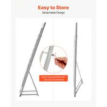 Brochure Display Rack, 10 Pockets Magazine Literature Display Stand, Portable Floor Standing Magazine Rack, Metal Newspaper Catalog Holders For Shop, Exhibitions, Office, Trade Show, Silver - Loại đế 10 khe cắm - Xem 4